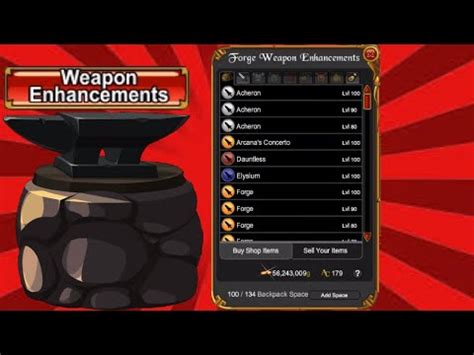 Forge Weapon Enhancements .